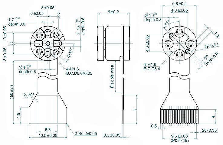 MMS1016分量力矩傳感器的尺寸大小